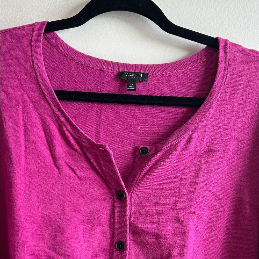 Talbots Pink Cardigan Sweater - Picture 2 of 5